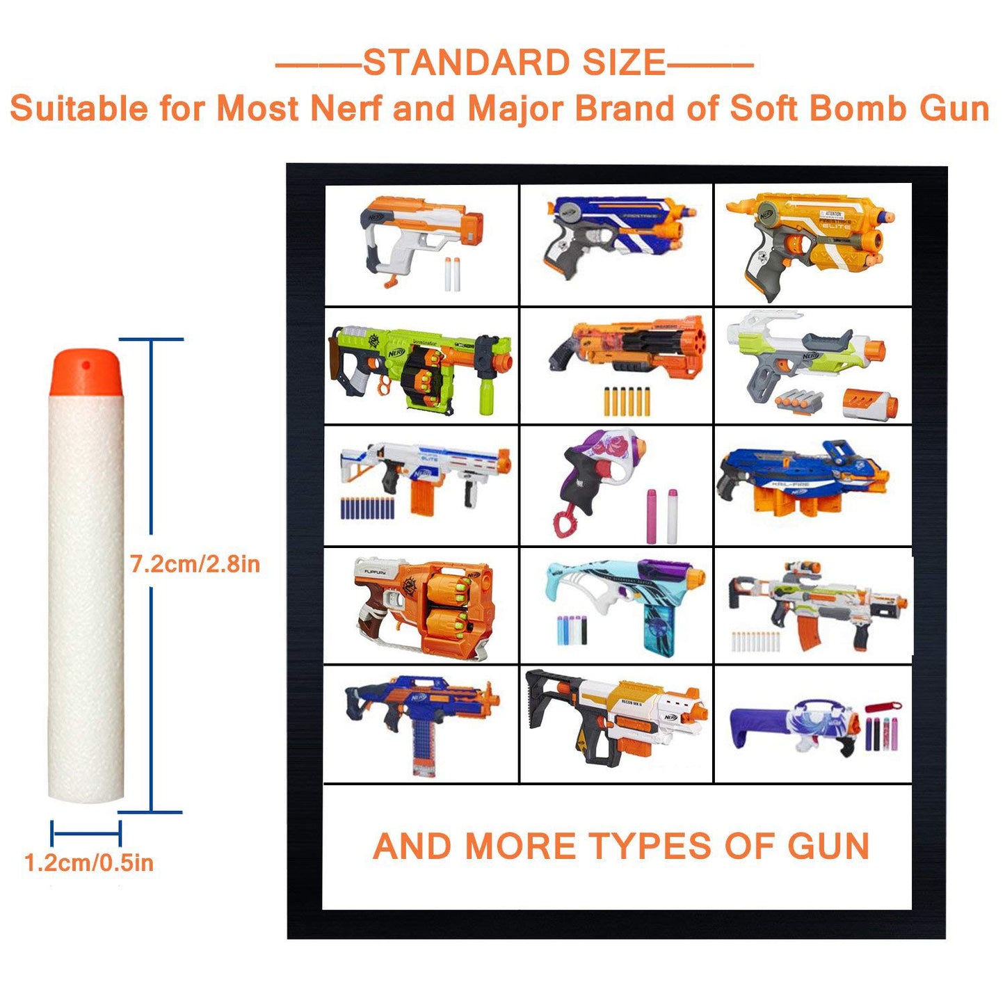 AMOSTING 1000PCS Glow in the Dark Foam Darts for Nerf Blasters