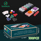 Homwom Poker Chip Travel Set, 100PCS 5 Color Professional Poker Chips in Cardboard Gift Box, 11.5 Gram Clay Composite Casino Poker Chips for Casino