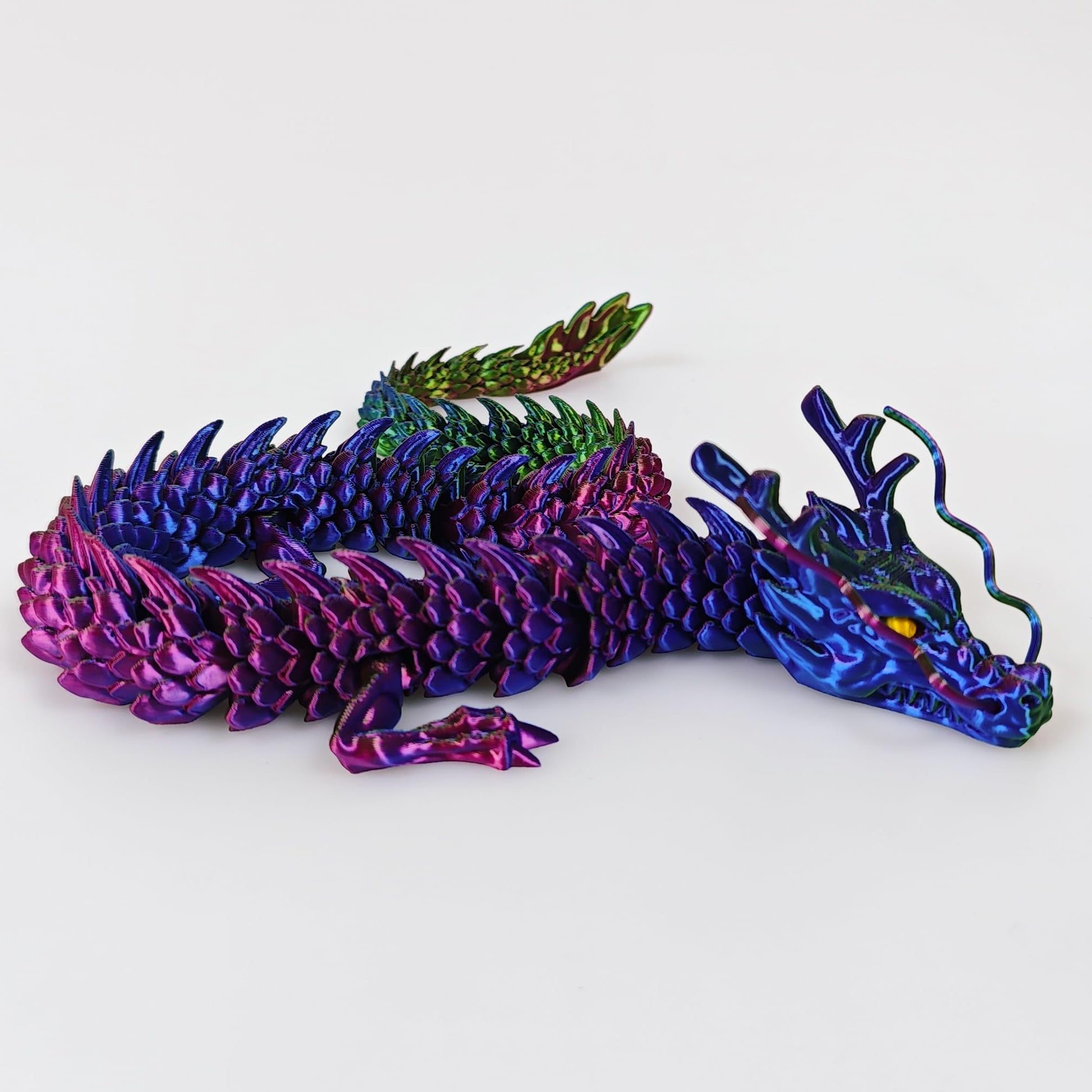 Whattiho 3D Printed Dragon, Articulated Dragon Fidget Toy Posable Flexible Toys for Car Decoration and Ornament Figures