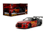 Jada Godzilla 2003 Nissan Skyline GTR R34 - 1:24 Scale Die-Cast, Opening Doors, Hood, Trunk, Rubber Tires - Collectible for Adults - Toho Licensed