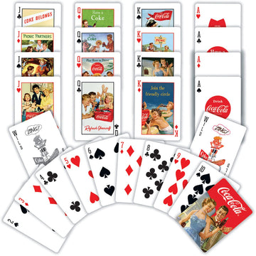 MasterPieces Family Games - Coca-Cola Vintage Ads Playing Cards - Officially Licensed Playing Card Deck for Adults, Kids, and Family