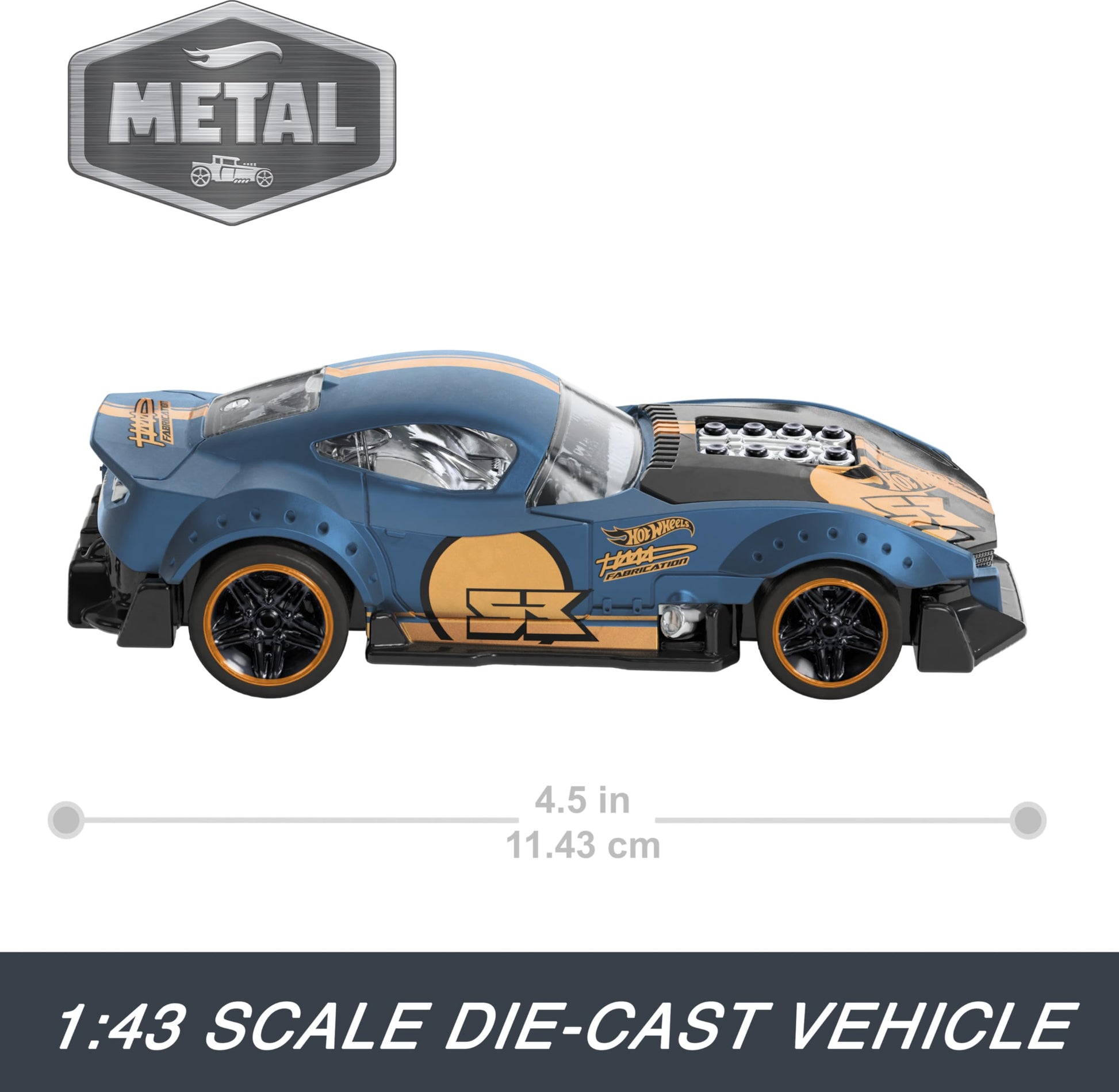 Hot Wheels Pull-Back Speeders Set of 2 Toy Cars in 1:43 Scale, Pull Cars Backward & Release, High-Performance, Collectible, with Rolomatic Engine or