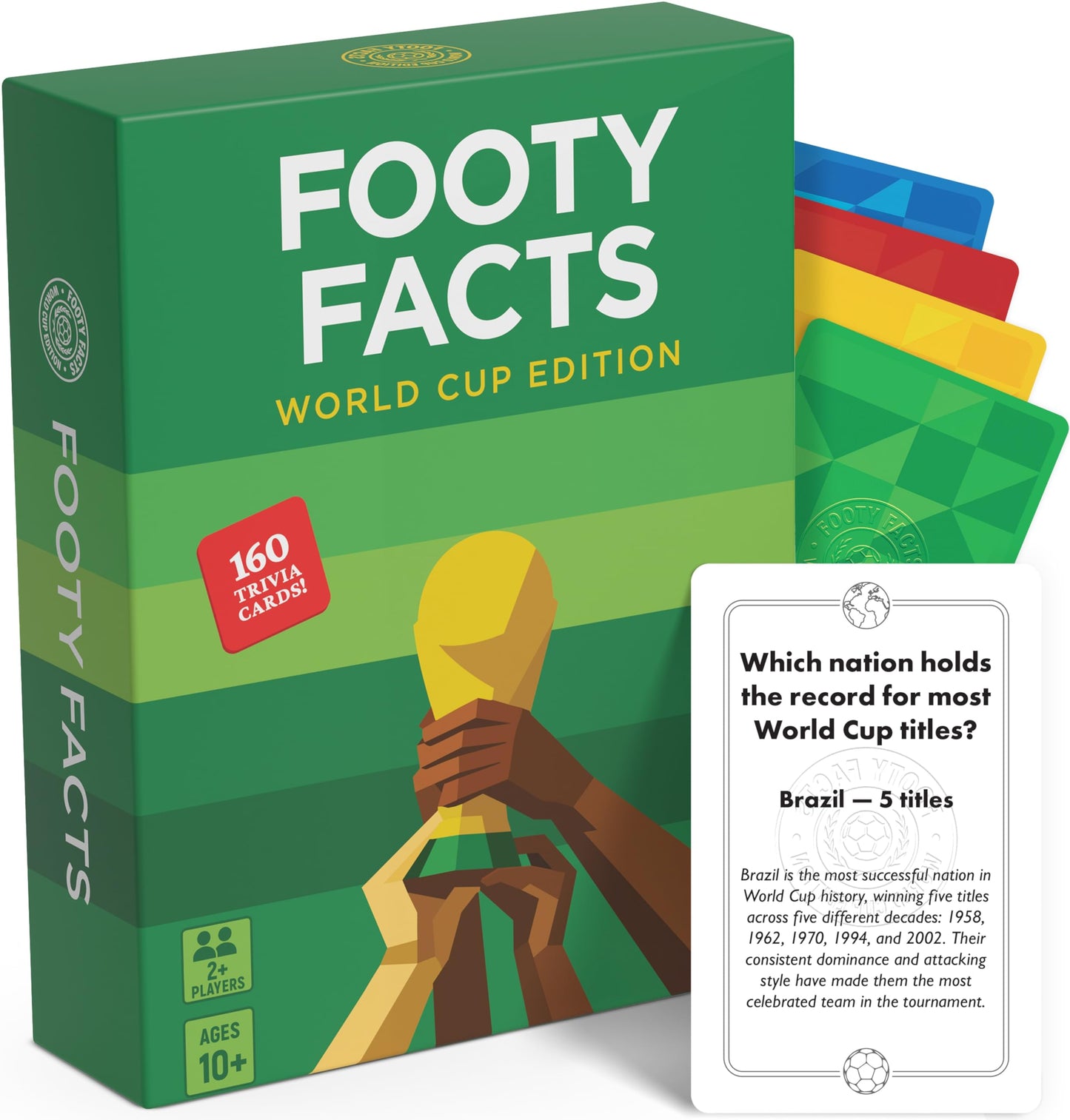 World Cup Soccer Trivia Game | 160 Soccer Trivia Questions | All Ages | Mobile Scorekeeper | Soccer Gifts for Boys & Men | World Cup 2026 Soccer Cards