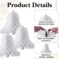 5 Pack 11.8 Inch Bell Paper Honeycomb Decorations, Hang Bridal Tissue Centerpieces, 3D White Bell Ornaments for Wedding, Christmas, Holiday, Winter