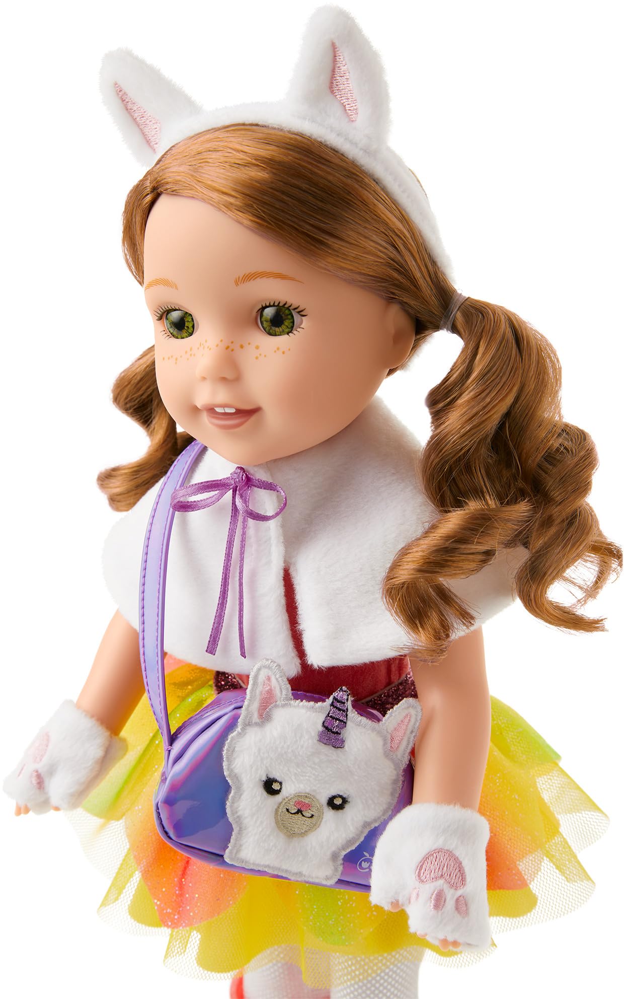 American Girl WellieWishers 14.5-inch Doll Accessories Magical Llamacorn with Shawl, Gloves, and Purse, For Ages 4+