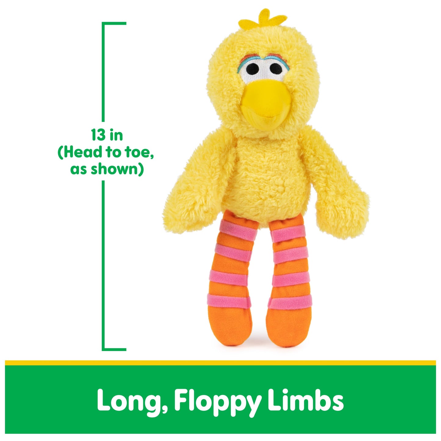 GUND Sesame Street Big Bird Take Along Buddy 13-Inch Plush Toy for Ages 1+