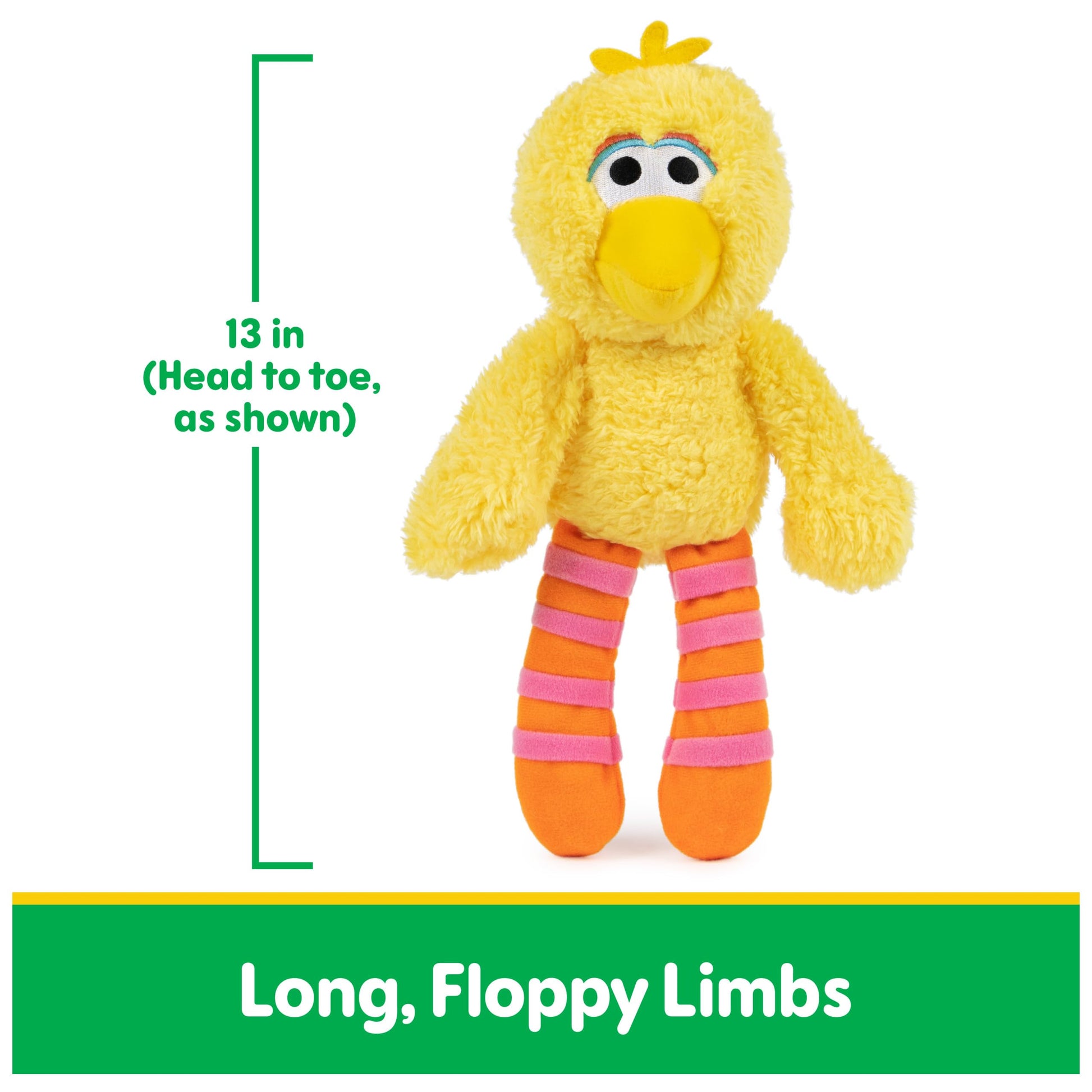GUND Sesame Street Big Bird Take Along Buddy 13-Inch Plush Toy for Ages 1+