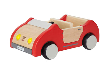 Hape Wooden Doll House Family Car| Toy Vehicle Seats up to 4 Figures for Complete Doll House Furniture Set