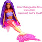 Barbie Mermaid Power Doll Set, Barbie "Brooklyn" Fashion Doll with Phoenix Pet & Accessories, Mermaid Toy with Interchangeable Fins