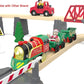 Electric Train Set for Wooden Tracks, Battery Powered Trains Toy with Lights & Sounds for Toddlers, Motorized Train for Kids Compatible with Thomas