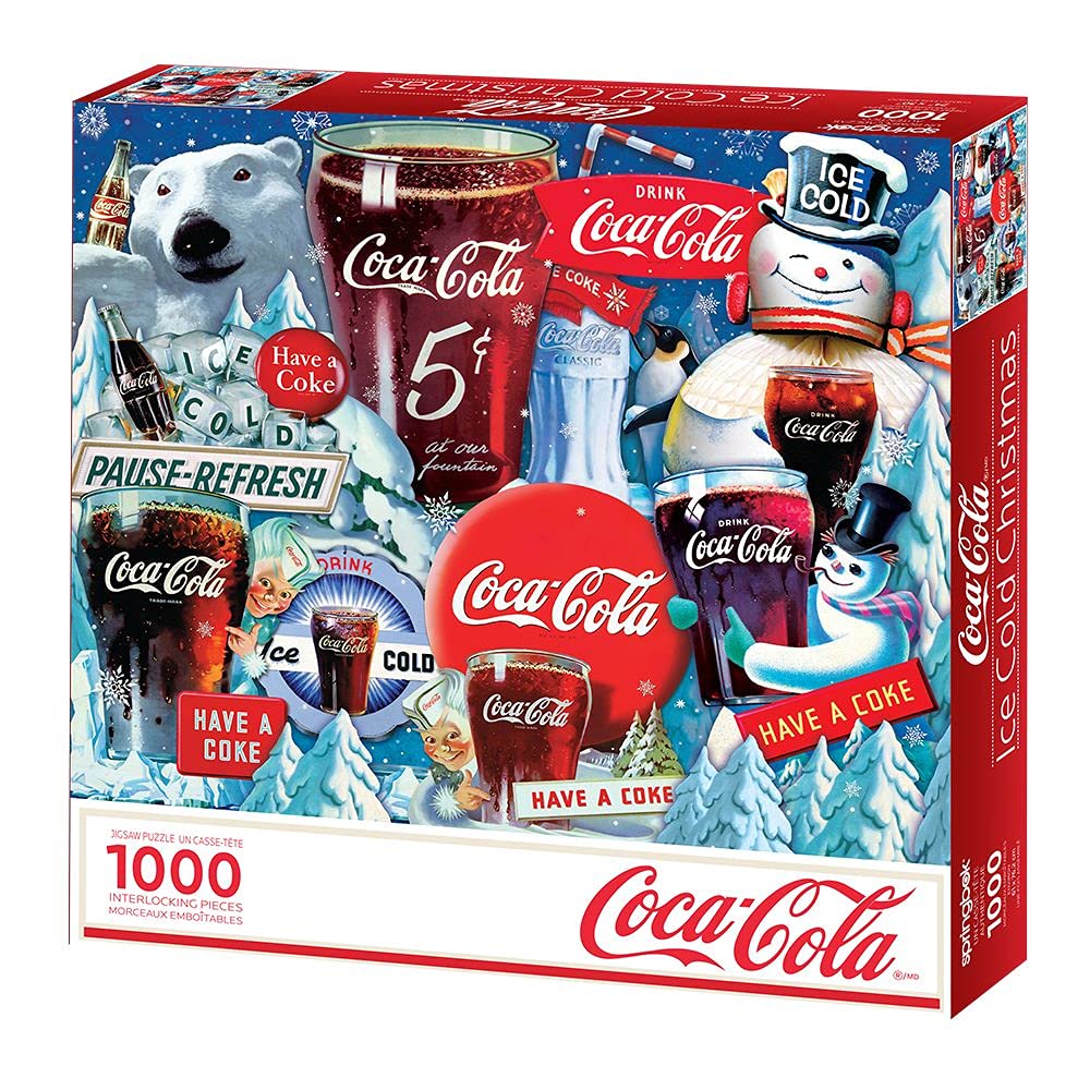 Springbok 1000 Piece Jigsaw Puzzle Coca-Cola Ice Cold - Made in USA