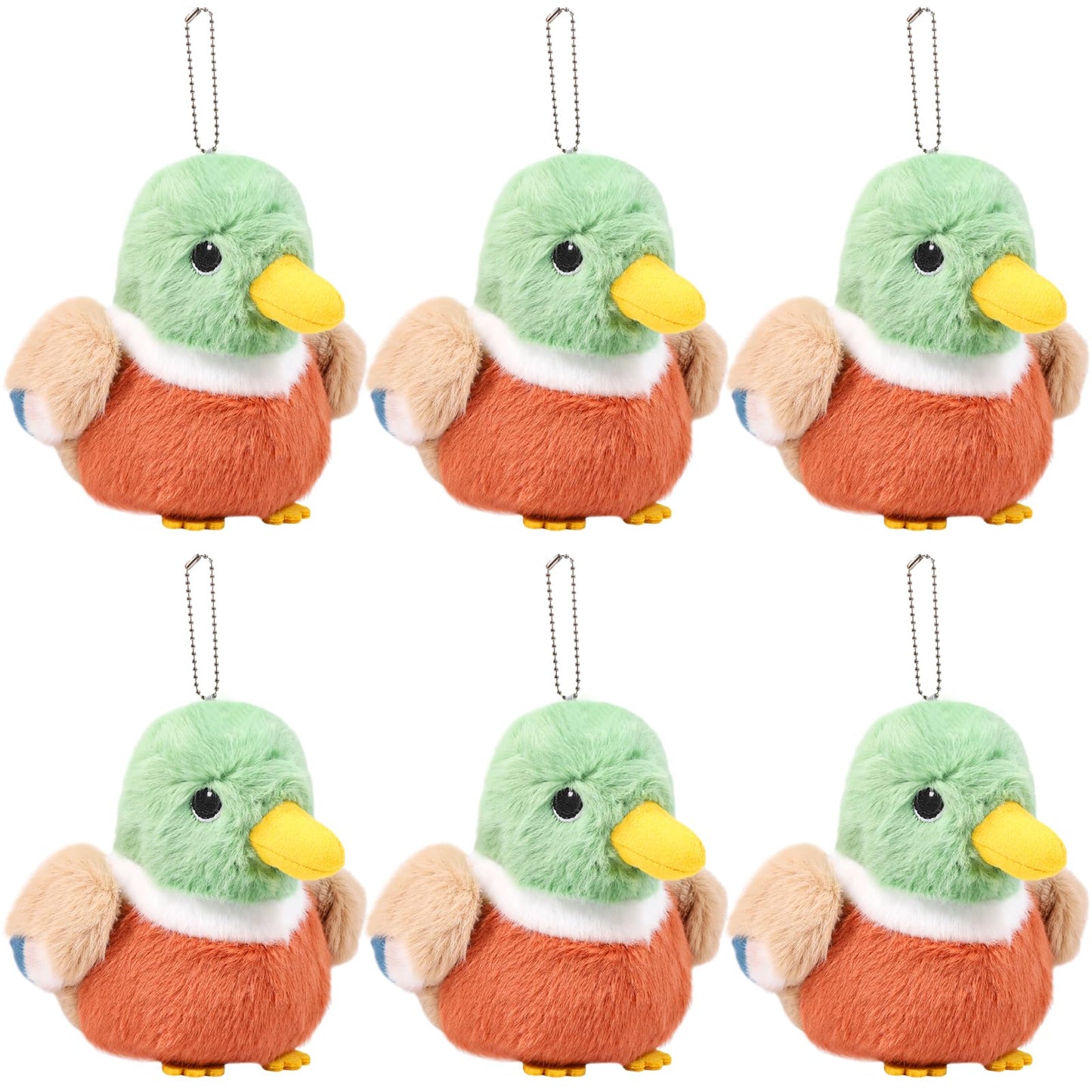 Niceup 12-Pack Small Mallard Duck Stuffed Plush Animals 4.5in One Lucky Duck Baby Shower Huntting Duck Party Favors Decoration Easter Basket Stuffer