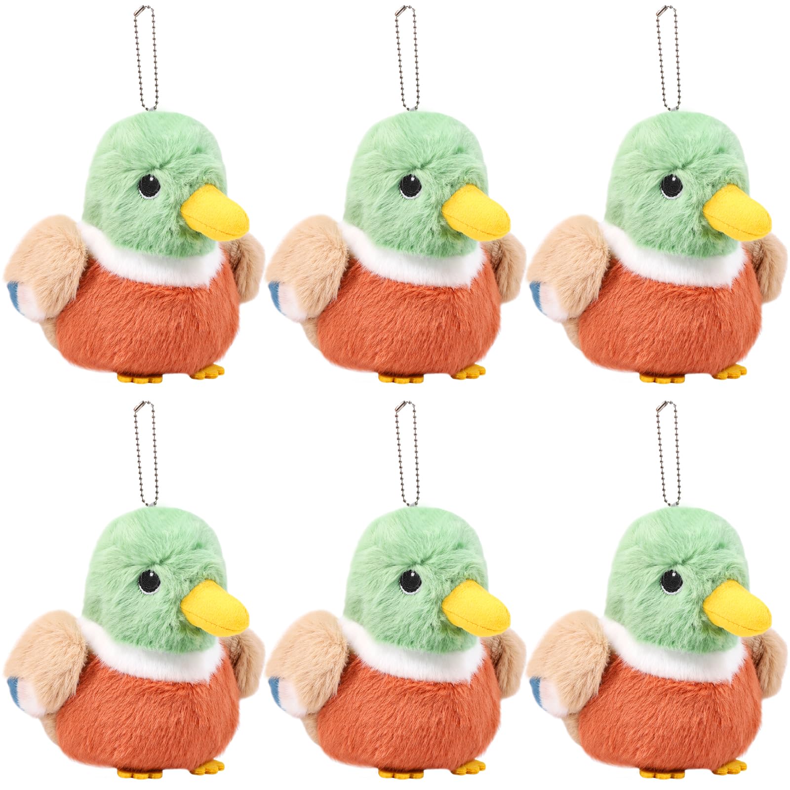 Niceup 12-Pack Small Mallard Duck Stuffed Plush Animals 4.5in One Lucky Duck Baby Shower Huntting Duck Party Favors Decoration Easter Basket Stuffer