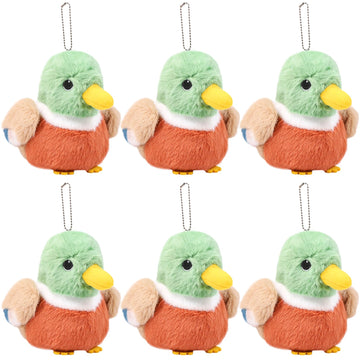 Niceup 12-Pack Small Mallard Duck Stuffed Plush Animals 4.5in One Lucky Duck Baby Shower Huntting Duck Party Favors Decoration Easter Basket Stuffer