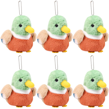 Niceup 12-Pack Small Mallard Duck Stuffed Plush Animals 4.5in One Lucky Duck Baby Shower Huntting Duck Party Favors Decoration Easter Basket Stuffer