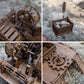 YAQUMW European Medieval Retro Wooden Cranes Crafting and Building Challenging Tabletop Game Toy Model Kits-1:36 Scale DIY 3D Wooden Puzzles