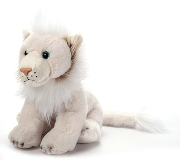 The Petting Zoo White Lion Stuffed Animal Plushie, Gifts for Kids, Wild Onez Wildlife Animals, Lion Plush Toy, 12 inches