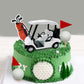 2026 New Golf Cake Decorations Cart Toppers Heading for The Green Topper for Golfers With Cart Flag Ball Theme Party Supplies