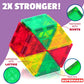 Playmags 48 Piece Set - with Stronger Magnets, STEM Toys for Kids, Magnetic Tiles and Building Blocks, Sturdy, Super Durable with Vivid Clear Color