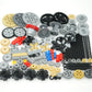 BroTex Technical Parts Pieces Building Set Accessories, Gears Pins Connectors Wheels Axles Racks Differentials, Engine Kits Cars Compatible Major
