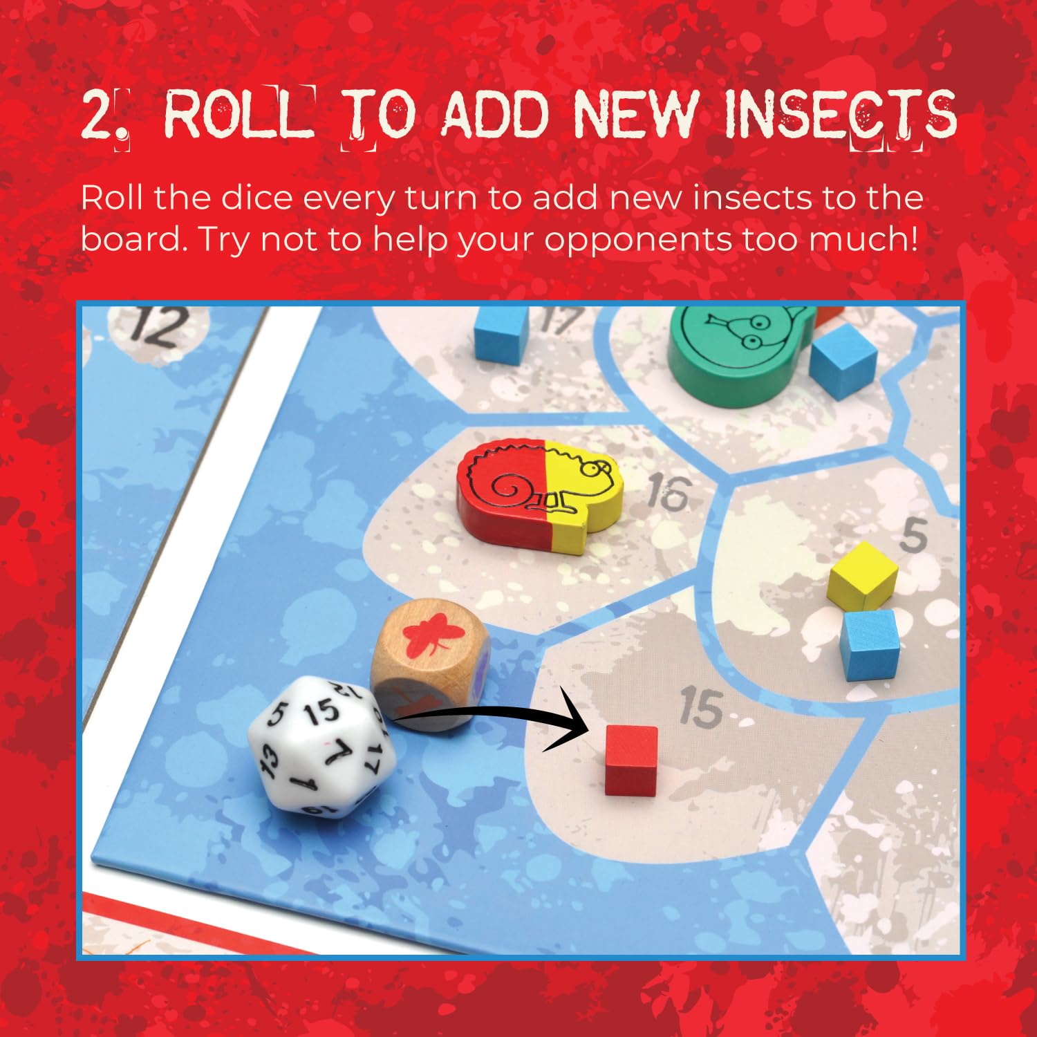 Life of a Chameleon | Mensa Select Strategic Board Game for Adults and Families | Eat Bugs, Avoid Snakes
