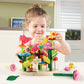 Wooden Flower Garden Building Toys for Kids, STEM Educational Activity Preschool Kit Gift for Boys Girls Age 3 4 5 6 7 Years Old, Stacking Game
