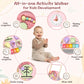 CHIAKBDK 2 in 1 Wooden Baby Walker and Activity Center for Girls Boys Sit-to-Stand Learning Toy Kids Montessori Educational Push Toys with Music