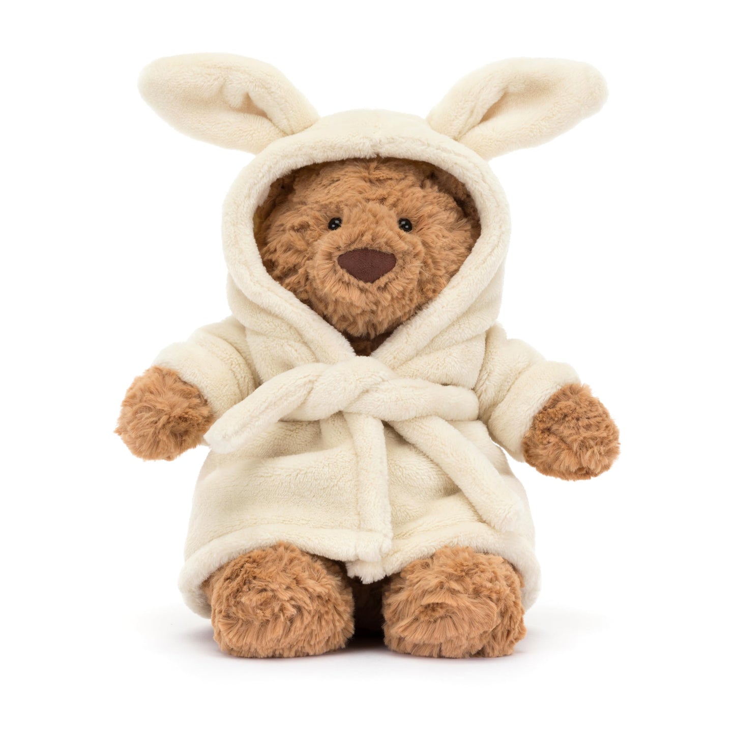 Jellycat Bartholomew Bear with Bathrobe Stuffed Animal, 10 inches - Teddy Bear Plush - Soft & Huggable - Classic Children's Gift