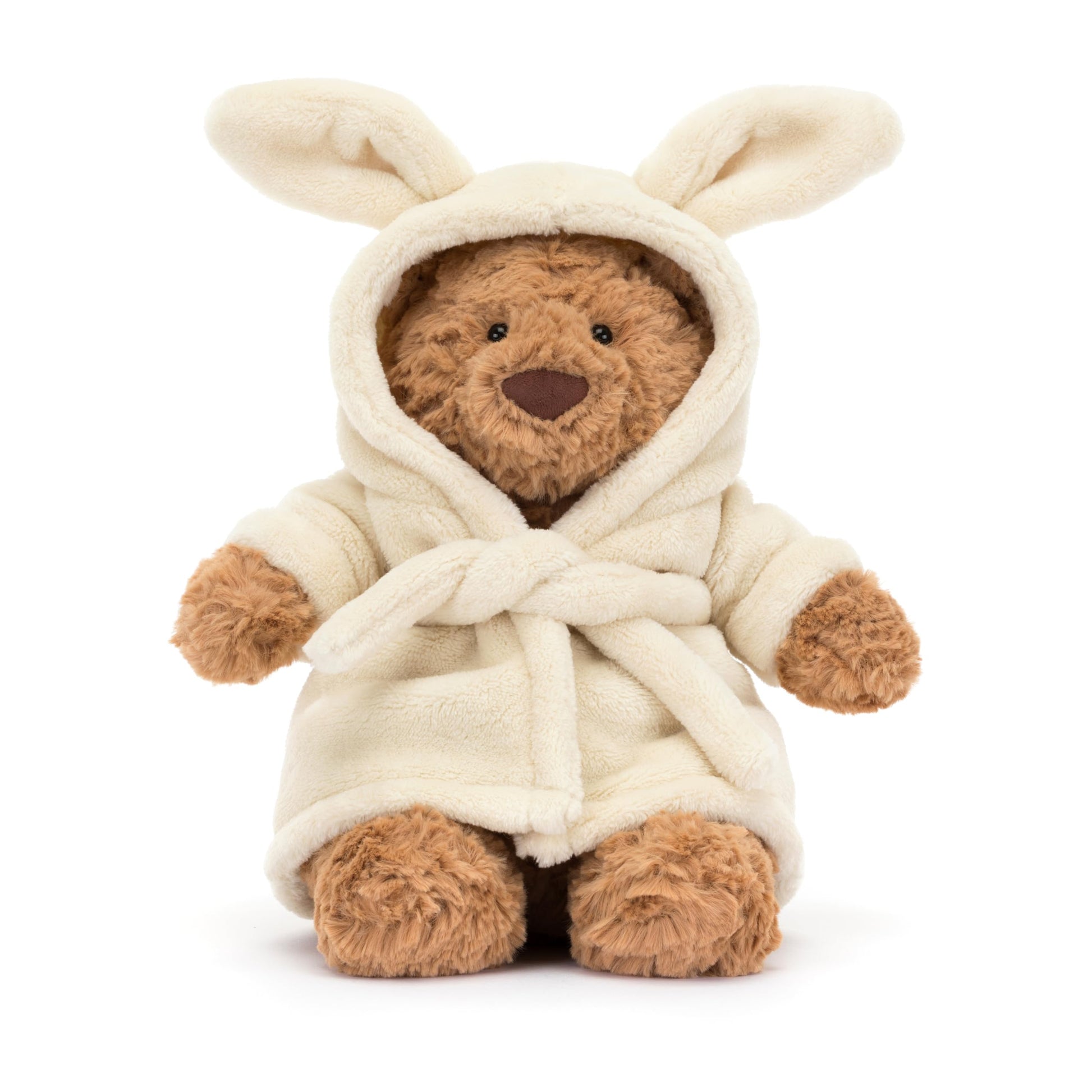 Jellycat Bartholomew Bear with Bathrobe Stuffed Animal, 10 inches - Teddy Bear Plush - Soft & Huggable - Classic Children's Gift