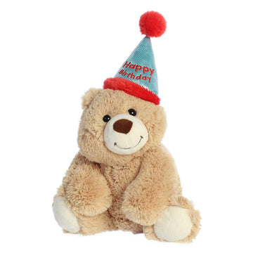 Aurora® Snuggly Happy Birthday Bear Stuffed Animal - Comforting Companions for Imaginative Play - Perfect for Kids, Adults, Birthdays,