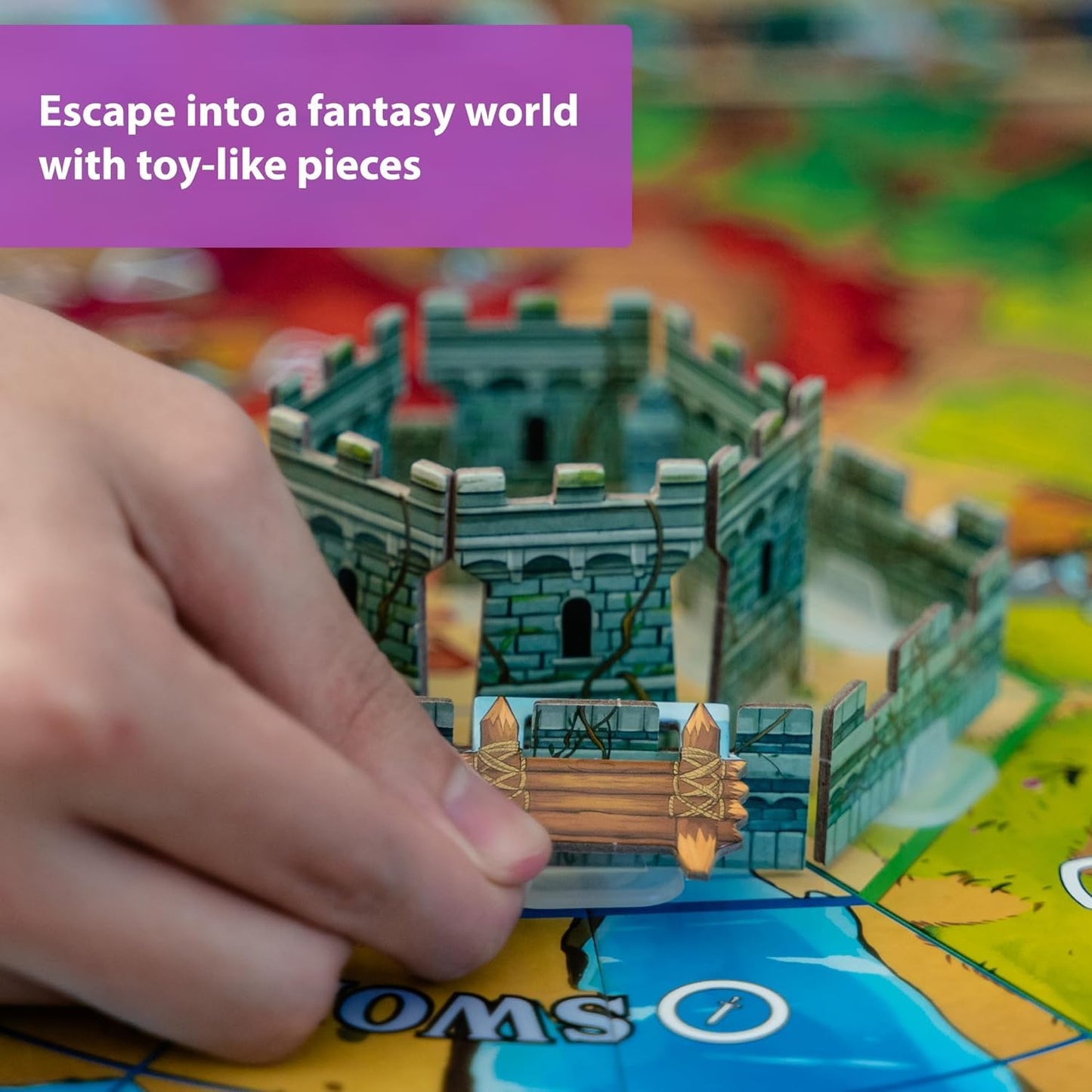 Fireside Games Castle Panic 2nd Edition | Cooperative Family Strategy Board Game with Monster Defense Card Trading and 3D Towers | Fun Adventure