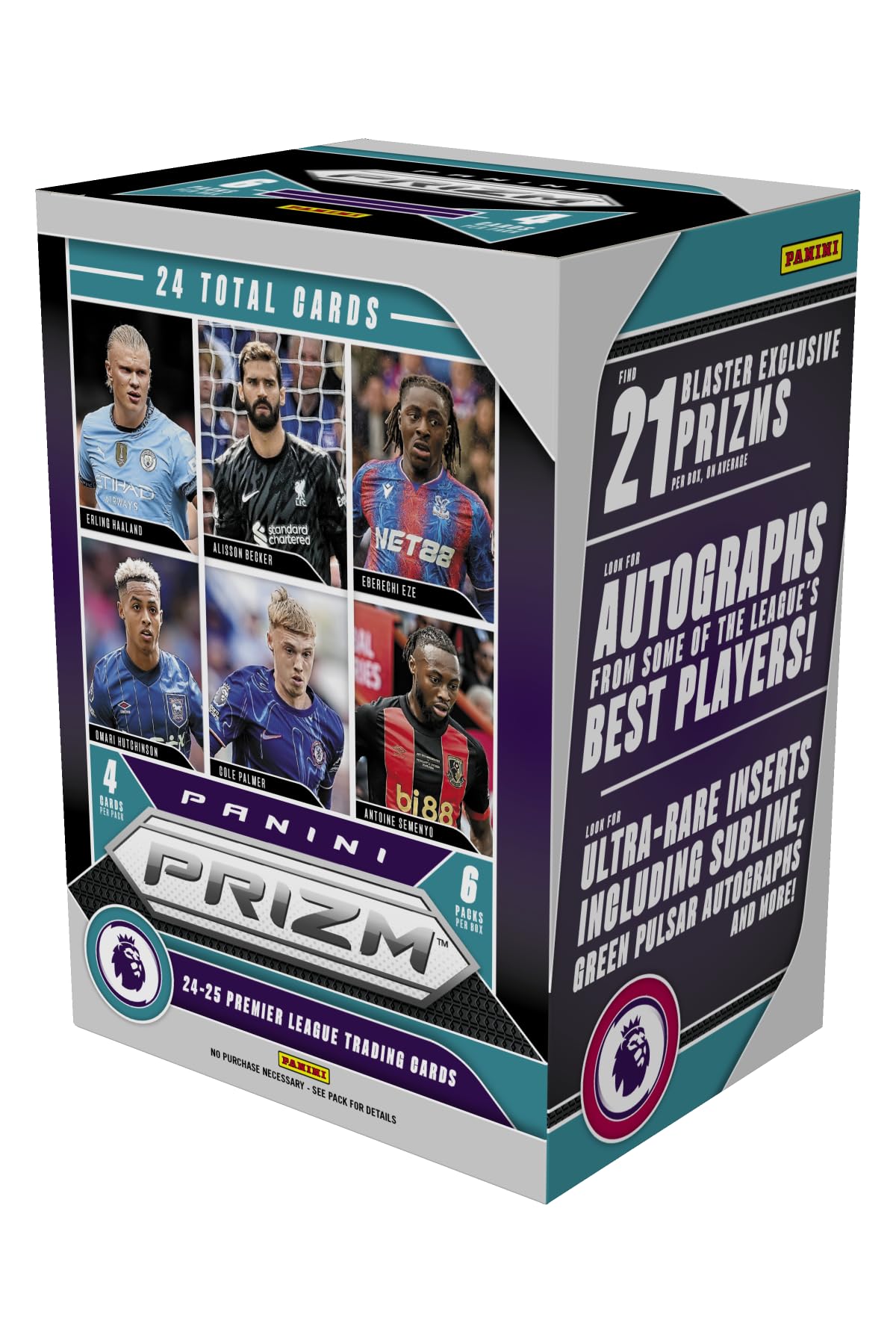 2024-25 Panini Prizm Premier League Blaster Box - EPL Soccer Trading Cards - Includes Blaster Exclusive Prizms, Rookies & Inserts - Official Panini