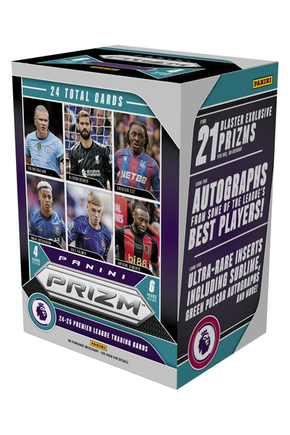 2024-25 Panini Prizm Premier League Blaster Box - EPL Soccer Trading Cards - Includes Blaster Exclusive Prizms, Rookies & Inserts - Official Panini