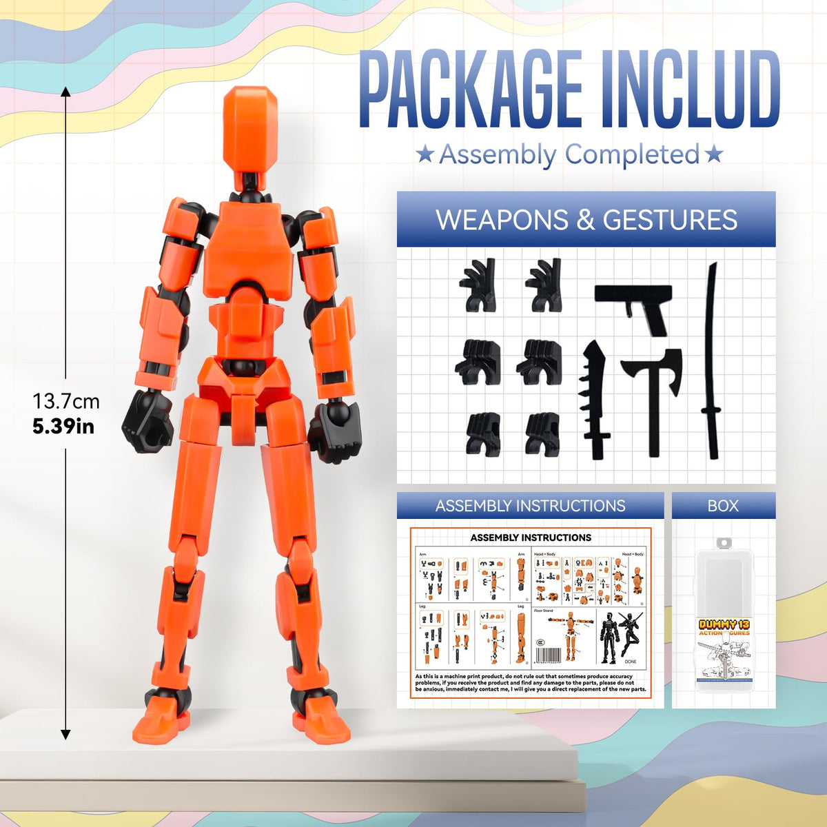 GAOFBA [Assembly Complete] Dummy 13 Action Figures with Magnetic Suction Function, Lucky Titan 13 Action Figures, Multi-Jointed Movable?with 3