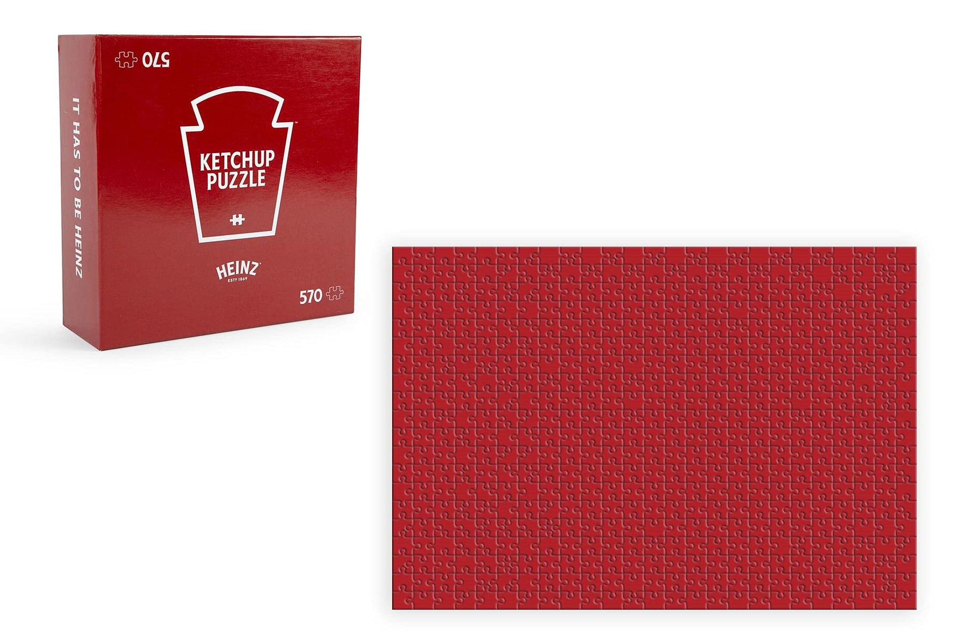 Heinz Ketchup All-Red Tomato Food Puzzle for Adults and Kids | Difficult 570 Piece Jigsaw Puzzle Toy | Fun Quarantine Gifts | Interactive Brain Teaser