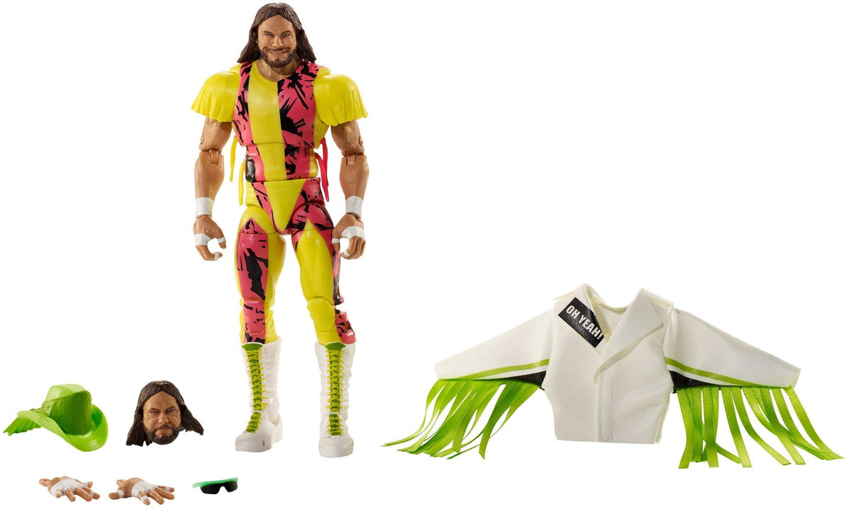 WWE Ultimate Edition “Macho Man” Randy Savage Action Figure, 6-in /15.24-cm, with Interchangeable Heads, Swappable Hands, & Entrance Gear for Ages 8