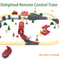Remote Control Train Set with Light & Sound Tunnel - Battery Operated Bullet Train for Wooden Track, Compatible with Thomas & Brio, Gift for Kids 3-5