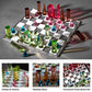 Trademark Games Modern Chess Set - Acrylic Chess Board with 32 Colorful Game Pieces - Unique Tabletop Decor Item with Functional Gameplay