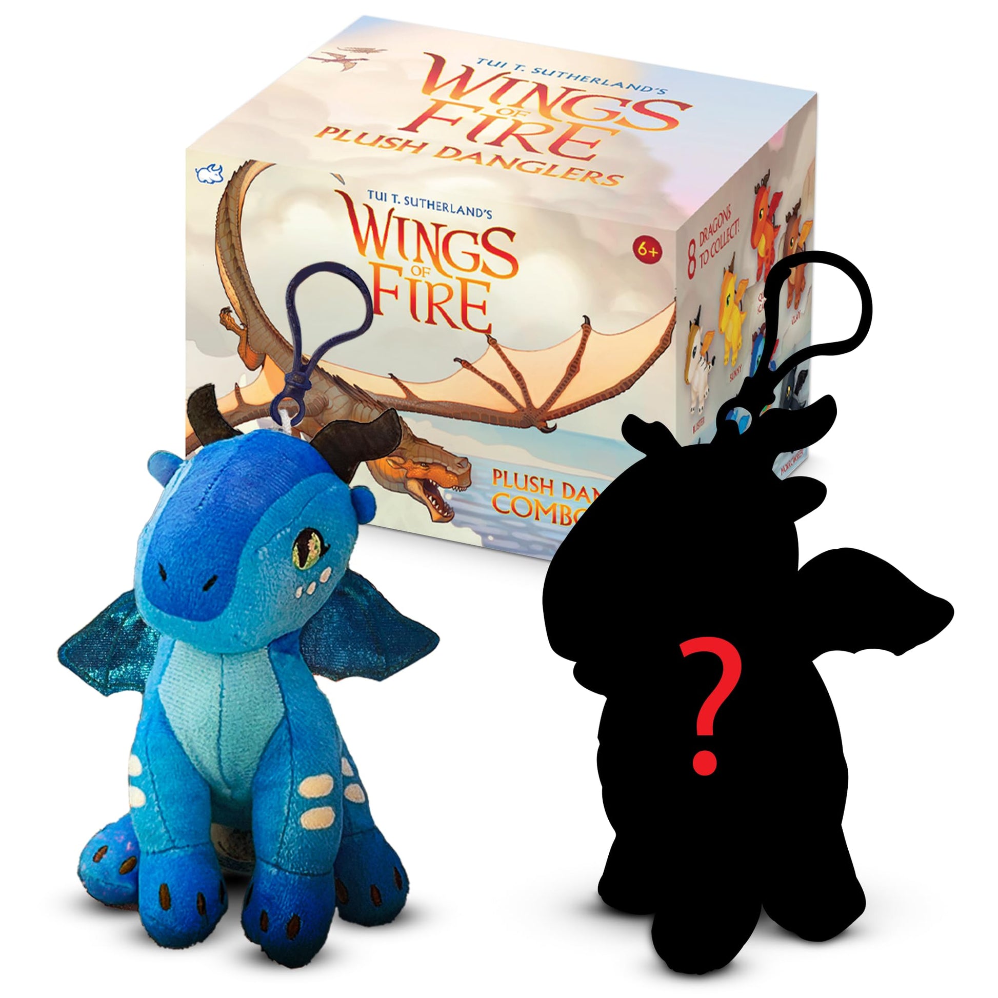 Wings of Fire - Official Plush Dangler 2-Pack - Tsunami & Surprise Dragon
