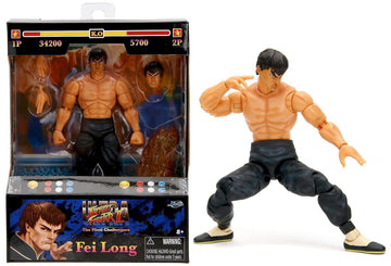 Street Fighter II 6" Fei Long Action Figure, Toys for Kids and Adults