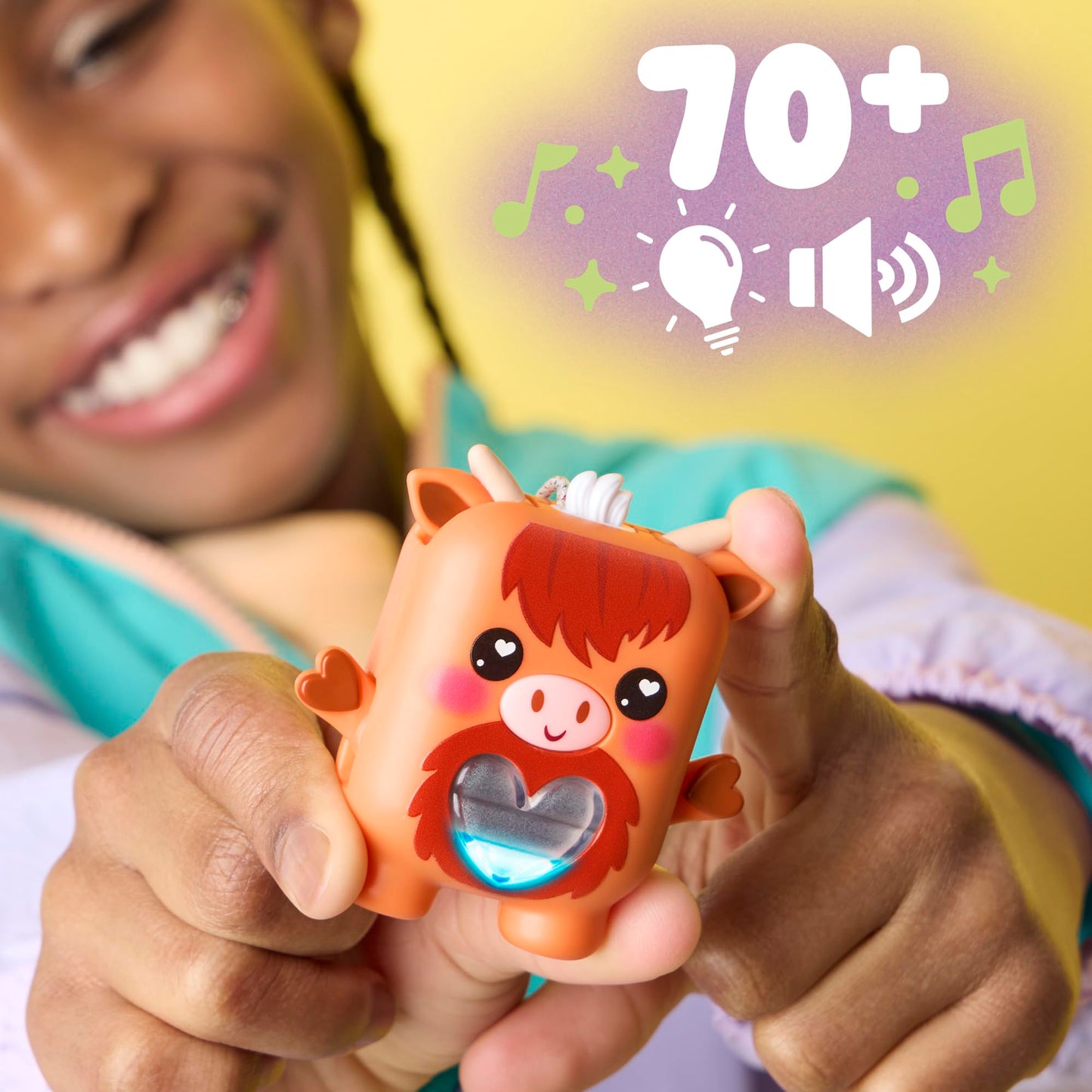 Nano-MALS Cowbert The Highland Cow, Electronic Pet Cow Toy, 70+ Responses, Interactive Fidget Toys for Girls & Boys Ages 5+