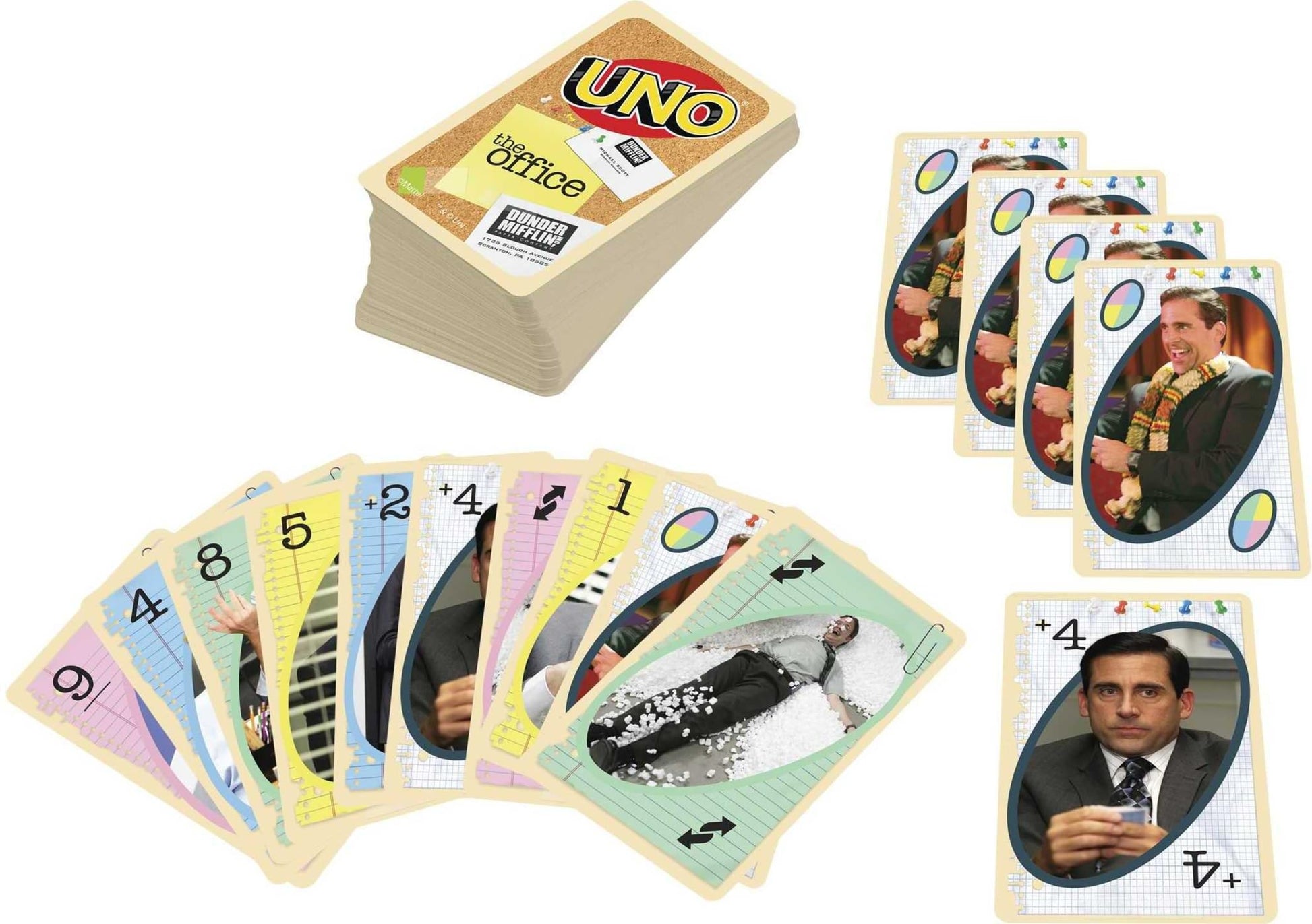 Mattel UNO The Office - Juego de Cartas con 112 Tarjetas e Instrucciones, Regalo para Nios, Adultos o Noche de Juego Familiar, Edad Recomendada: 7+