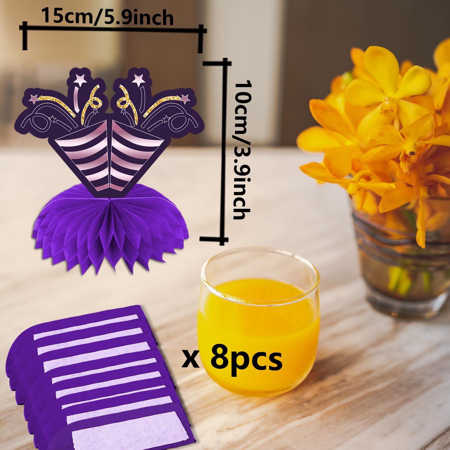 Happy 31st Birthday Honeycomb Centerpieces 31st Birthday Decor Purple Golden Table Toppers Cheers to 31 Years Table Decorations for Woman Man