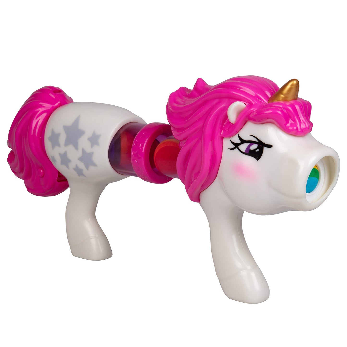 Hog Wild Unicorn Power Popper Foam Blaster Toy - Rapid Fire Rainbow Ball Shooter Blasts Up to 8 Foam Balls - Indoor or Outdoor Play - 4+