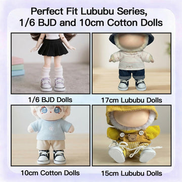 QIXINGWISE 17cm Dolls Shoes, Lace-Up Canvas Sneakers Mini Shoes for 17cm Dolls, Fingerboard Shoes, Mini Finger Shoes, Clothing Accessory for 6.7in