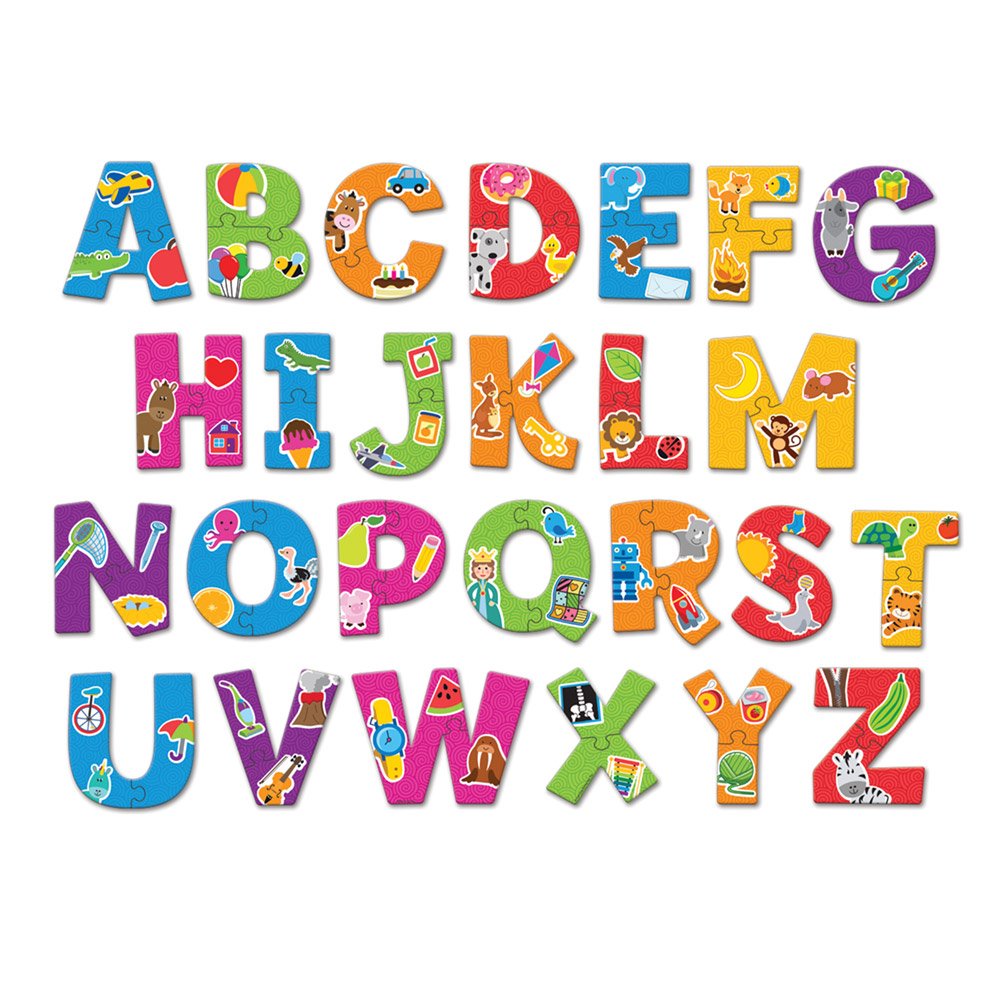 Learning Resources Alphabet Puzzle Cards, Early ABCs, Toddler Puzzle, 26-Self Correcting Puzzles, Alphabet Toys for Toddlers, ABC toys, 52 Pieces,