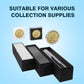 Coin Storage Box, Sturdy Cardboard for 2x2 Inch Collection, Black (8 Pack)