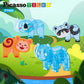 PicassoTiles Magnet Tile Animal Friends Action Figure Playset Mix or Match Figurine Wildlife Character Toy STEM Learning Construction Building