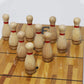 YDDS Shuffleboard Bowling Pin Set with 10 Pcs Premium Hardwood Bowling Pins Durabel Triangular Pinsetter Resin Bowling Ball and Carrying Bag, Fun