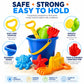 Click N' Play Beach Toys for Kids 3-10 - 18pc Sand Toys Including Sand Buckets for Kids with Sifter, Watering Can, Rake, 4 Hand Tools, 10 Sand Molds